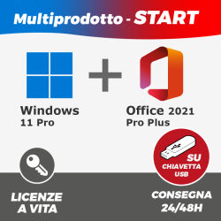 Multiprodotto START Windows 11 Pro + Office Pro Plus 2021 - su chiavetta avviabile